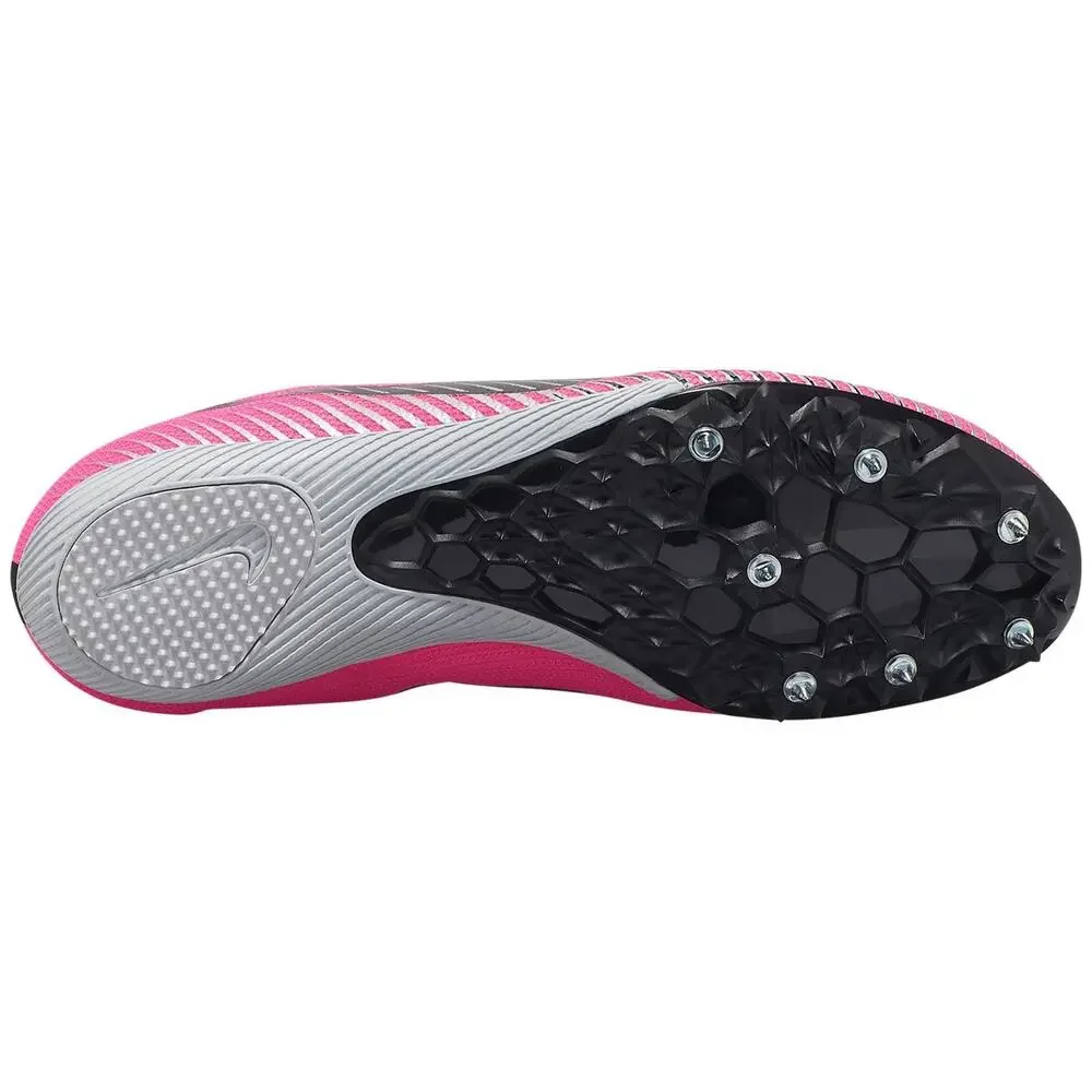 NIKE WOMENS ZOOM RIVAL M 9 AH1021-602 (PINK BLAST/METALLIC), SIZE 10.5